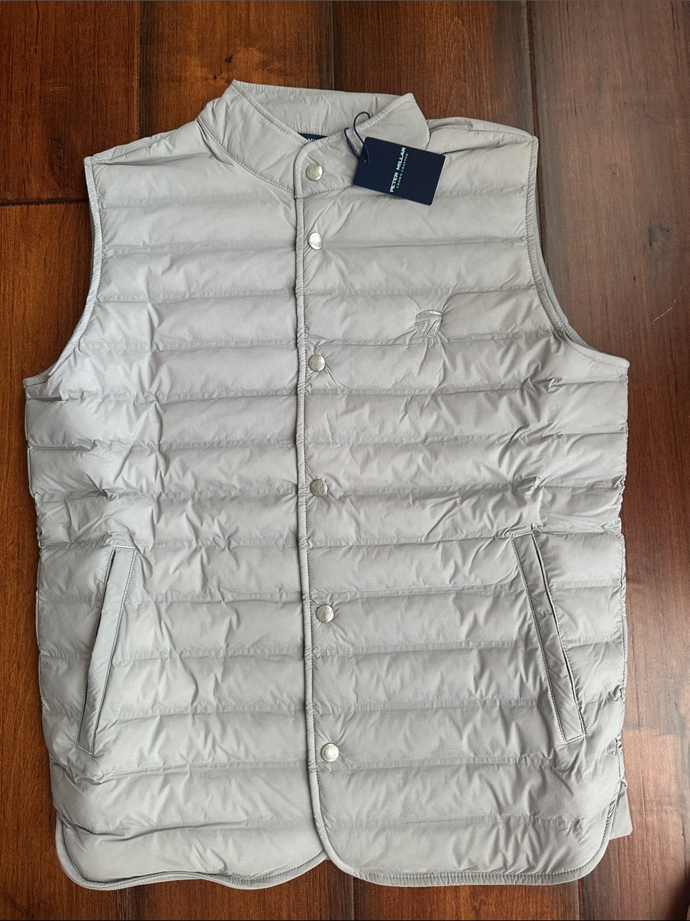 Peter Millar Men’s Crown Crafted Regent Gray Puffer Vest NWT TaylorMade